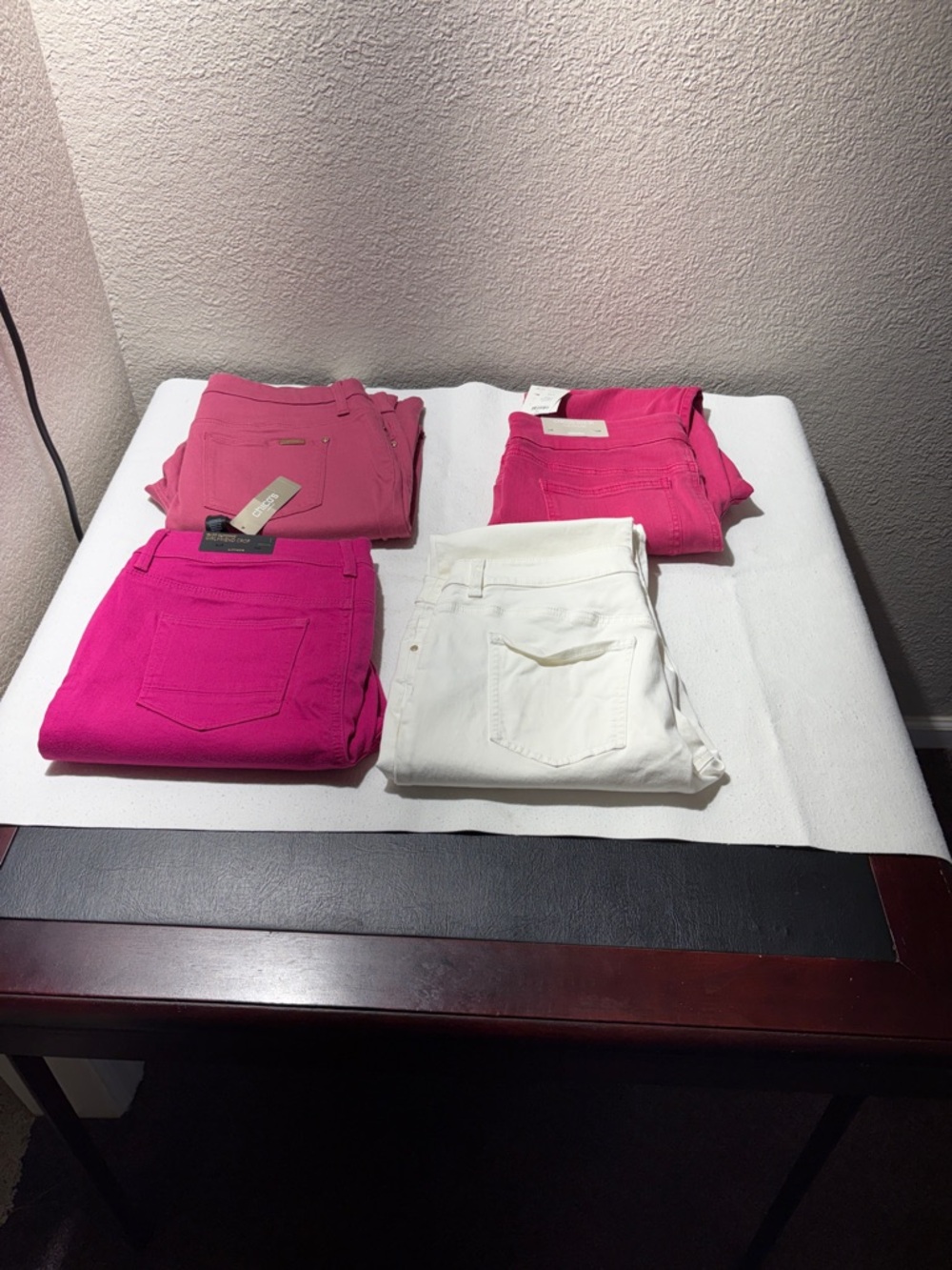 Chico's Pink and White Women’s Jeans Lot